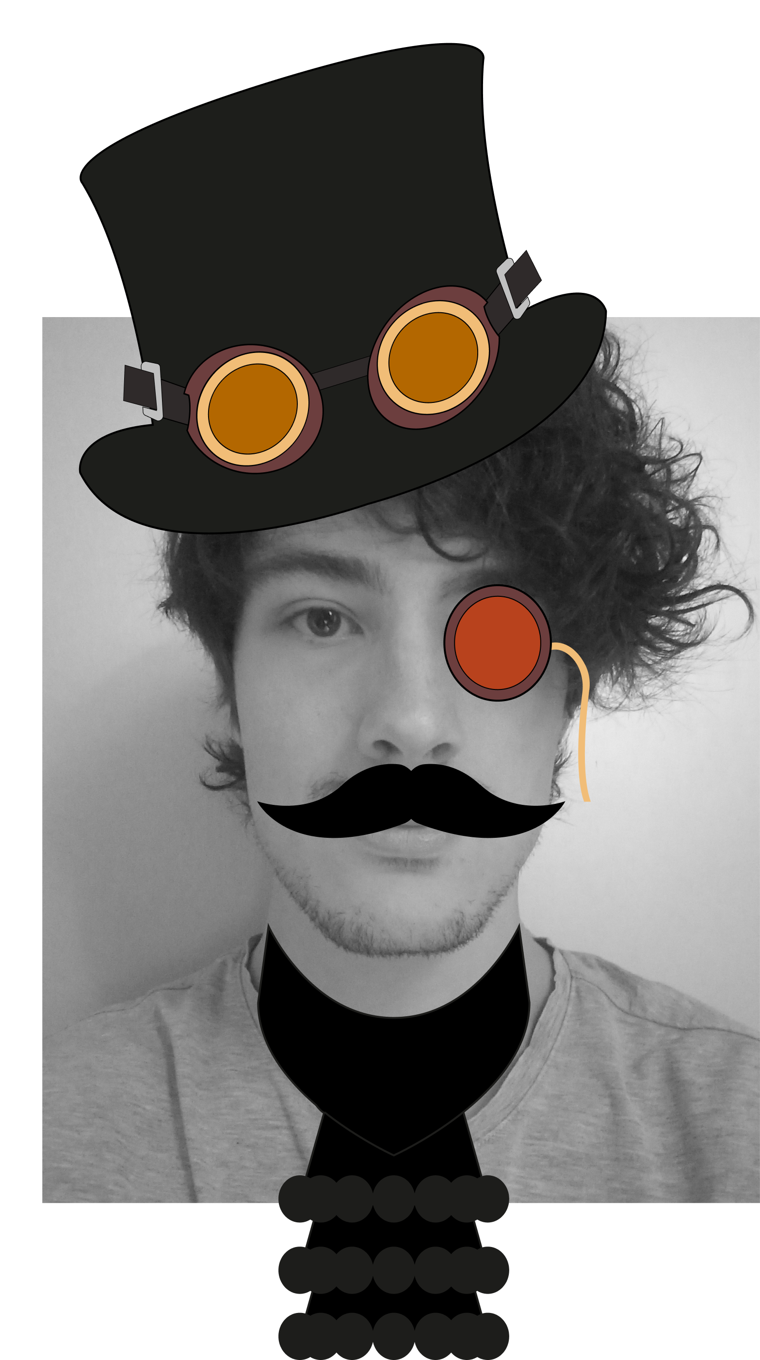 Photo de Marco Poilbois déguisé en citoyen Steampunk.