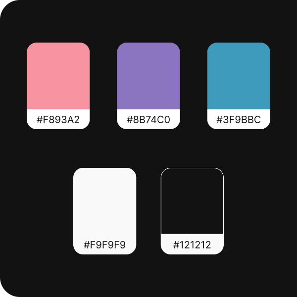 Image de la palette de couleurs de mon projet Cardeleon.